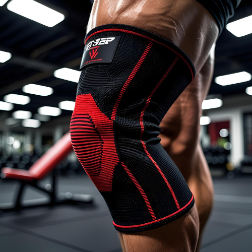 Compression knee sleeve for gym workout and sports knee support