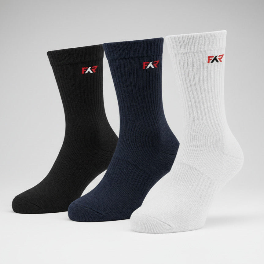 Pack of 3 Premium Cotton-Lycra Socks